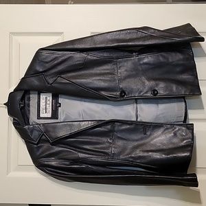 Black leather jacket